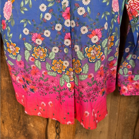 Johnny Was Cotton Blouse - Size Medium - Picture 3 of 12